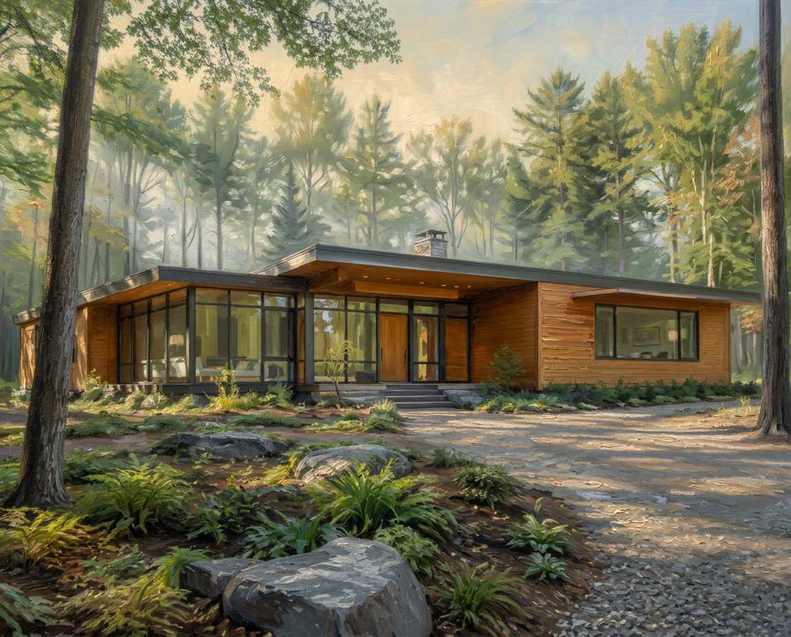 Modern House Study synthetic painted demonstration